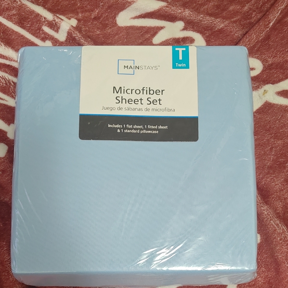 Mainstays Microfiber Sheet Set - Light Blue